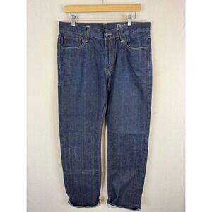 DH3 Jake Selvedge Mens Low Relaxed Fit Straight Leg Indigo Rope Dye Jeans‎ 34x36
